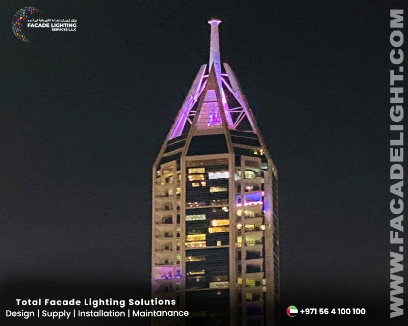 23 marina tower dubai facade lightings