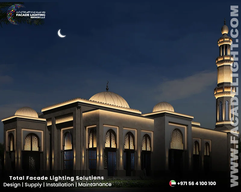 al zarooni mosque facade lighting dubai