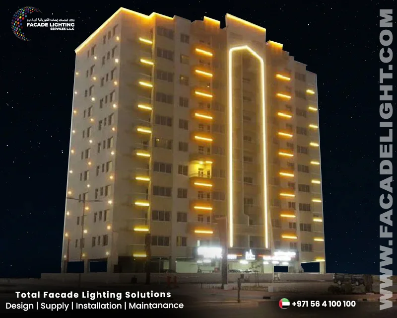 city stay hotel facade lighting dubai