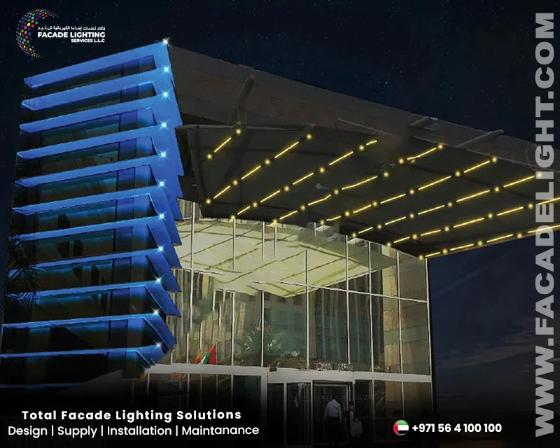 dubai building facade lighting