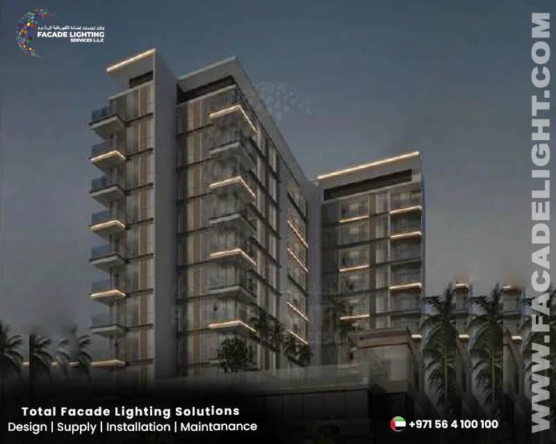 dubai hills apartment facade lighting