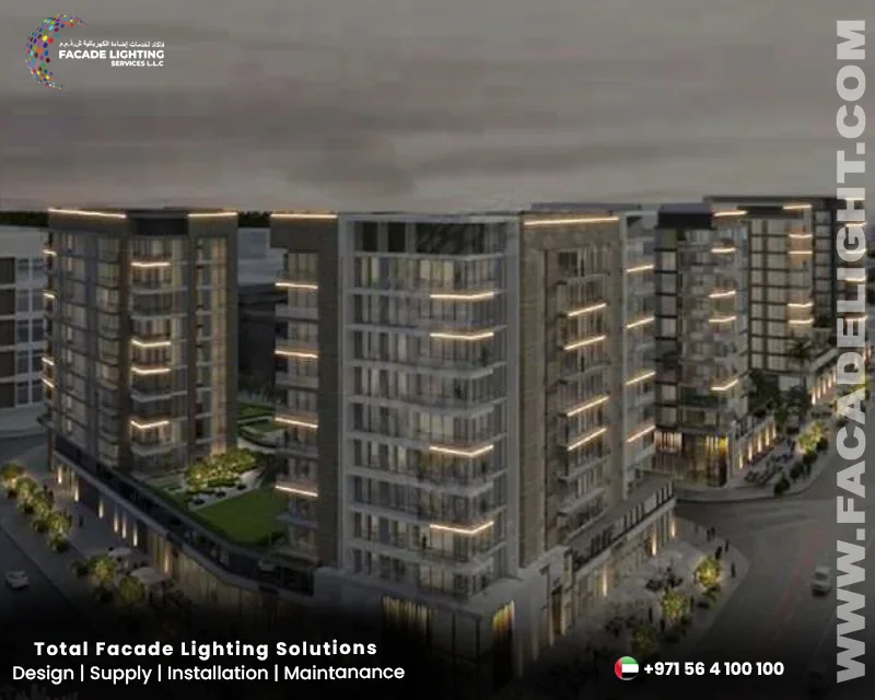 dubai hills apartments facade lightings