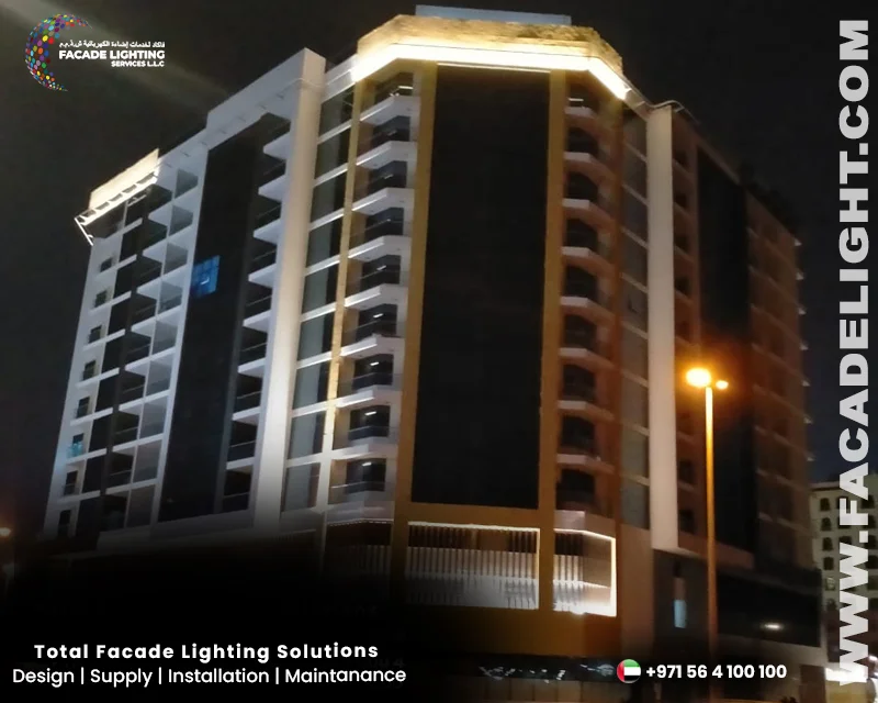 dubai residential facade lighting