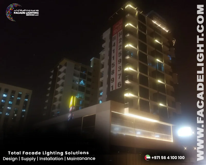 dubai residential facade lights