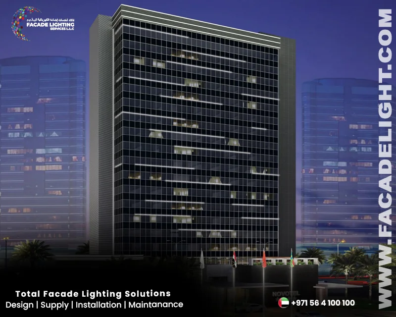 hotel facade lighting dubai