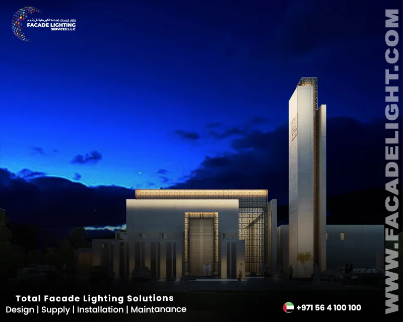 jummah masjid facade lightings dubai