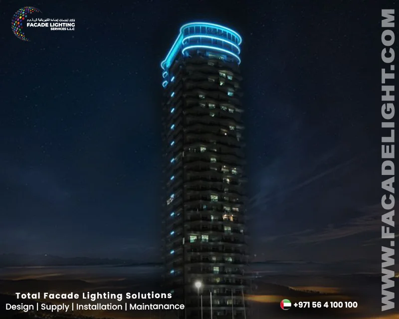 orra marina tower dubai facade lighting