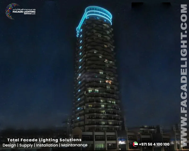 orra marina tower facade lighting dubai