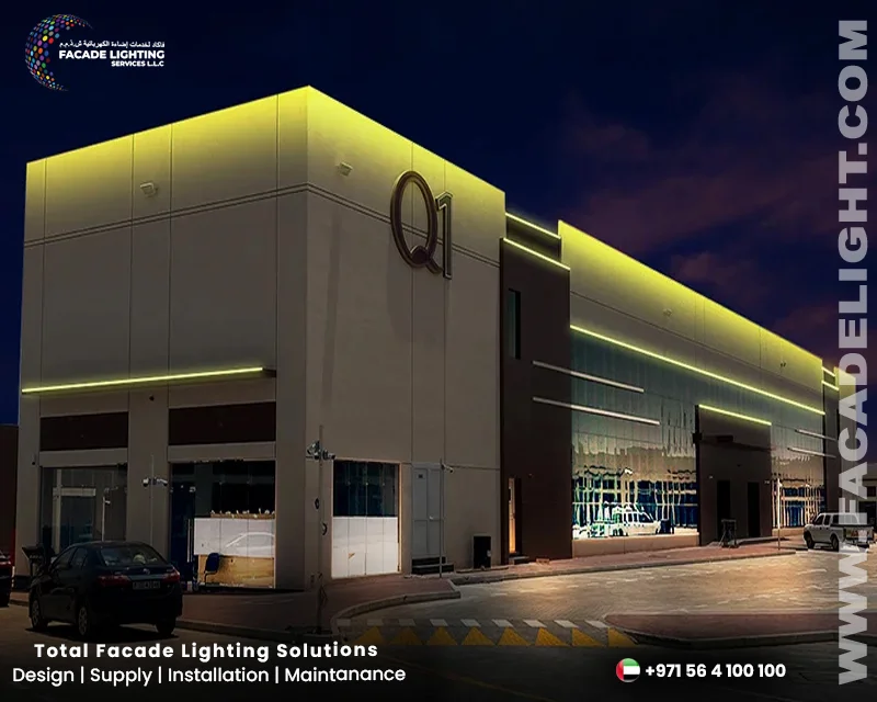 q1 mall facade lighting dubai