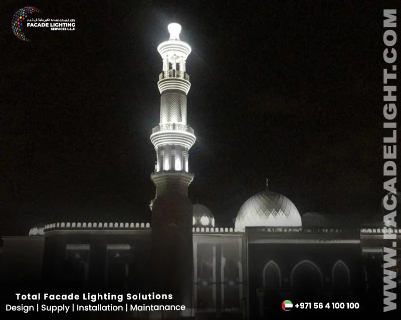 rabaa al adawiya mosque facade lighting