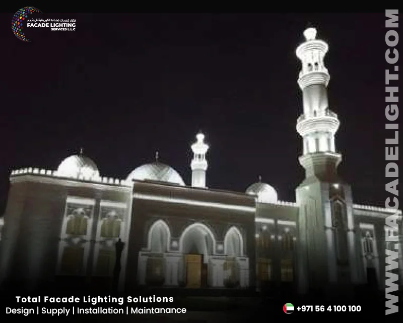 rabaa al adawiya mosque facade lightings