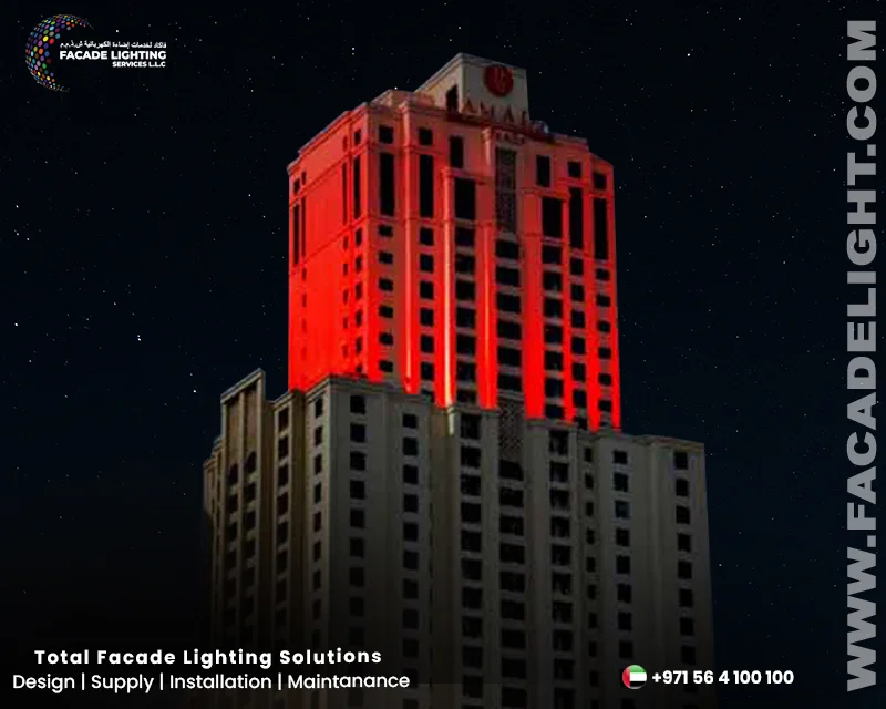 ramada hotel facade lighting dubai