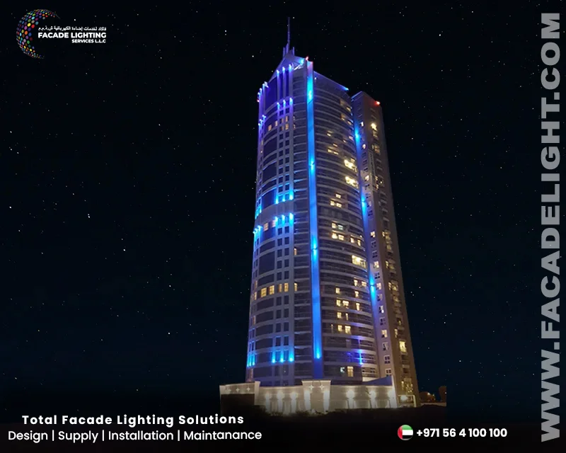 siraj tower facade lighting dubai