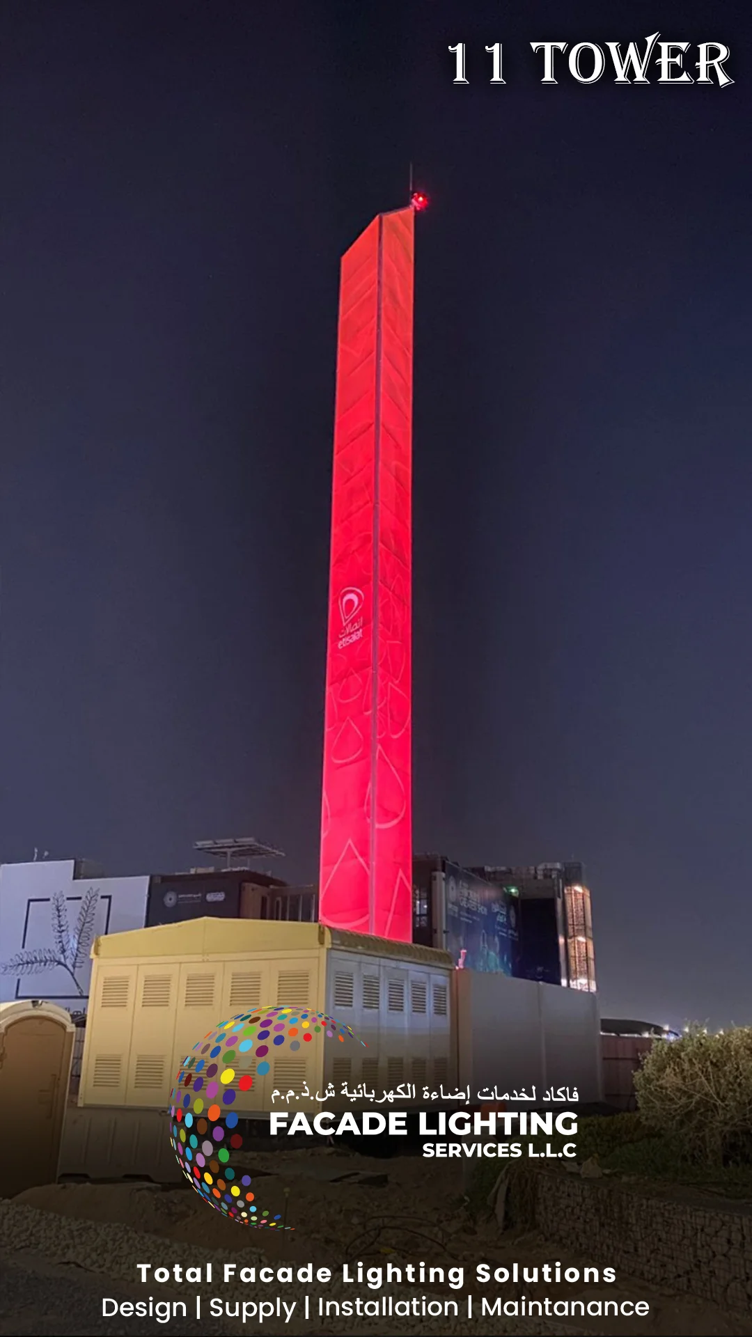 tower facade lightings dubai