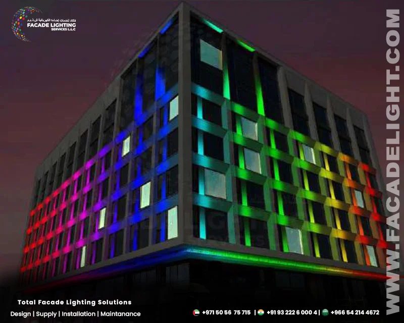 adaa office facade lighting