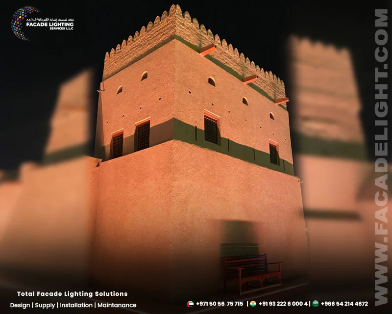 al dhaid fort facade lightings