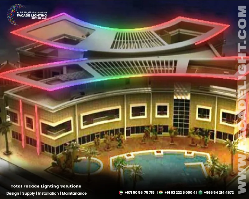 al rayanna plaza facade lighting