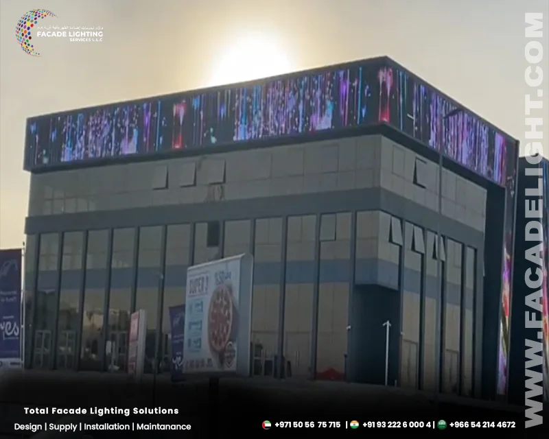 avenue office facade lighting