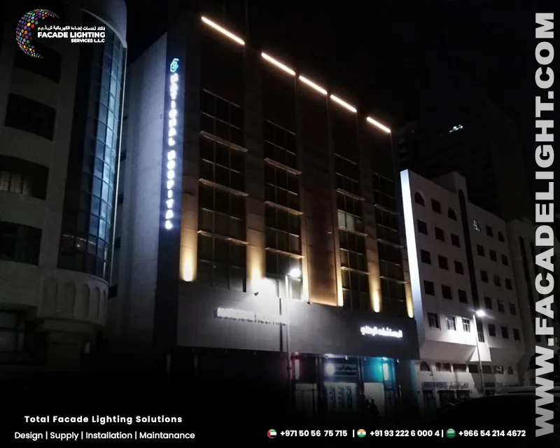 avivo hospital facade lighting