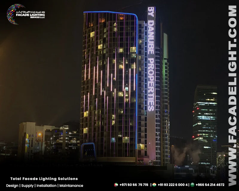 bayz by danube exterior facade lightings