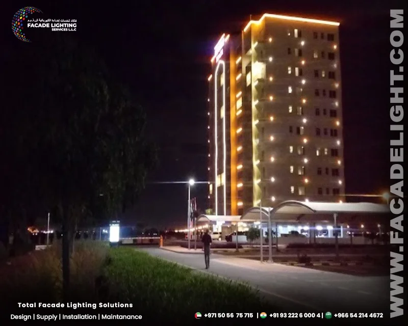 citystay hotel dubai facade light