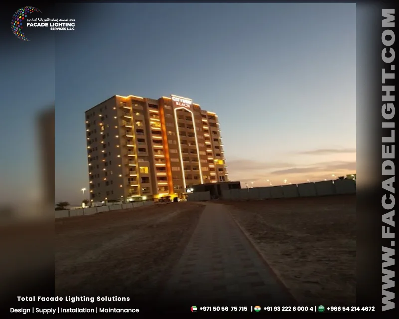 citystay hotel dubai facade lightings