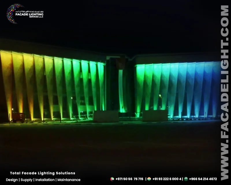 civil defence dubai facade lightings