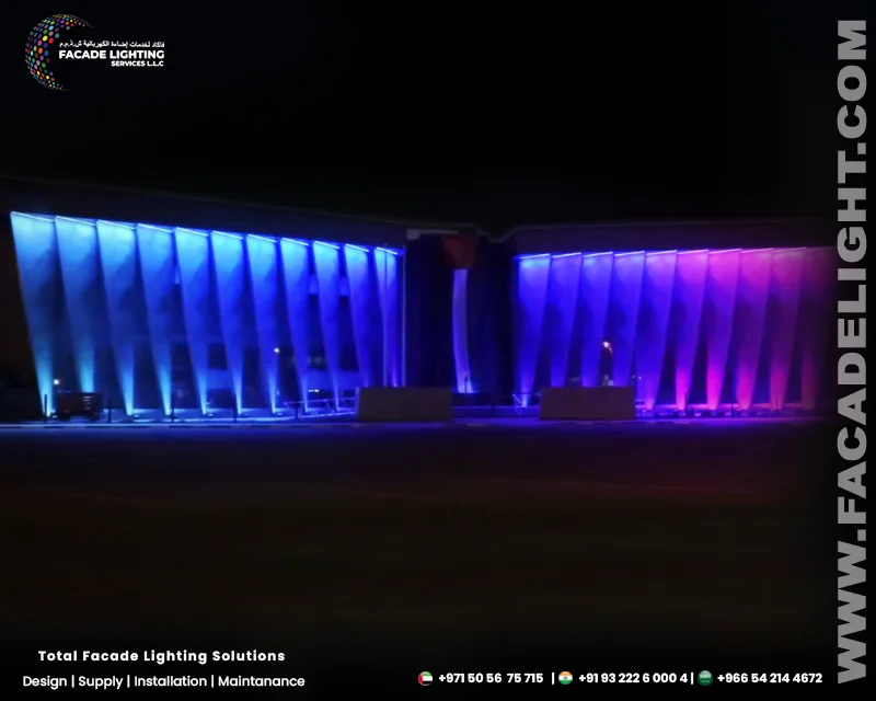 civil defence dubai facade lights