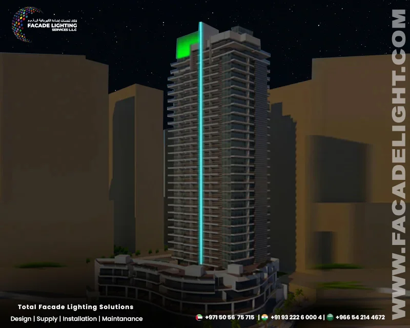continental tower facade lighting