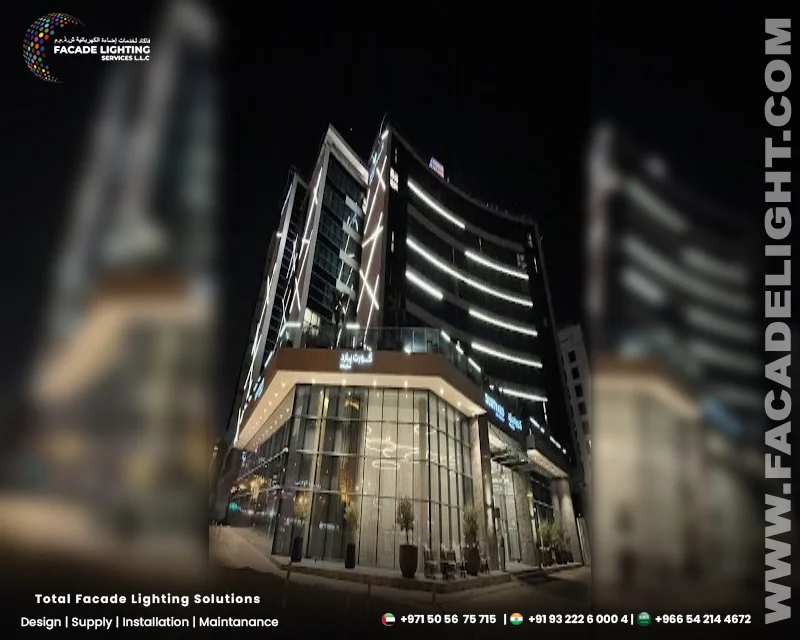 courtyard by marriot facade lighting