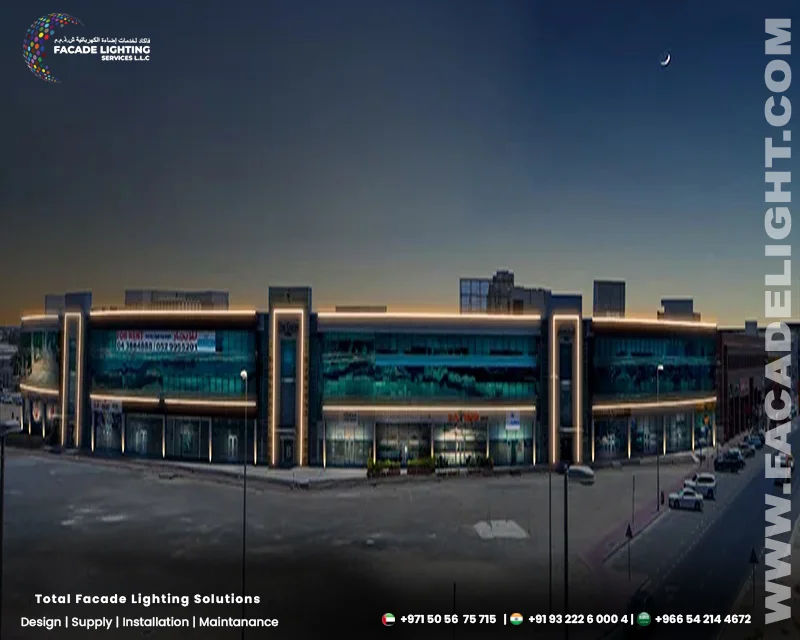 curve building facade lighting