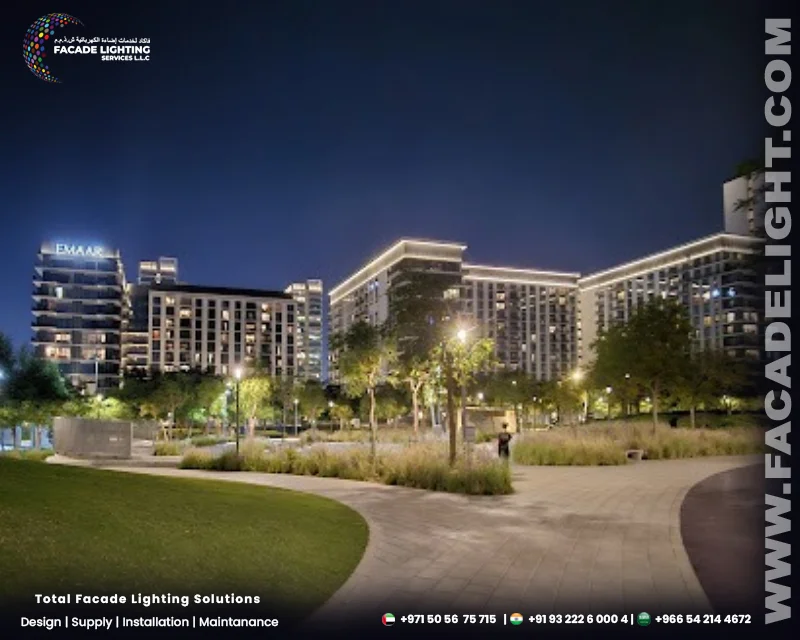 dubai hills park facade light