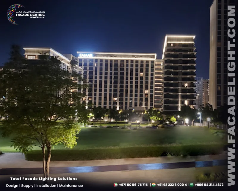 dubai hills park facade lighting