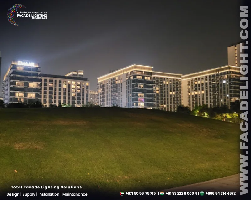 dubai hills park facade lightings