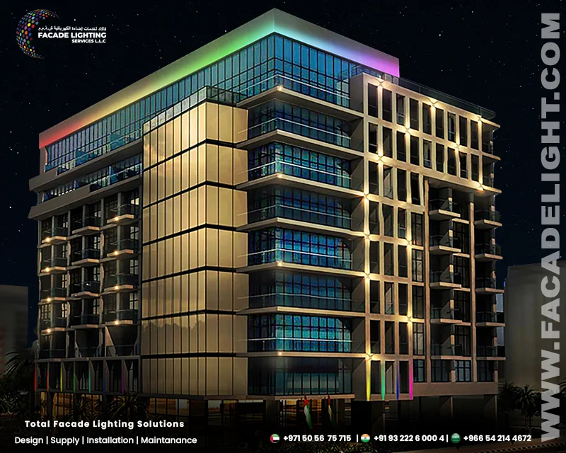 dubai land residence facade lighting