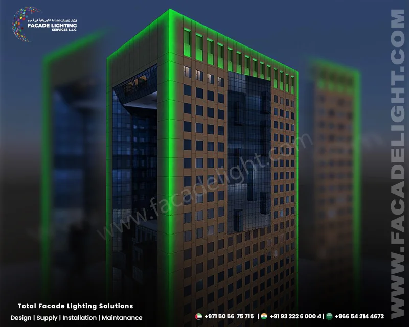 facade exterior lighting gate tower