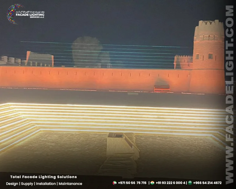 facade lighting al dhaid fort