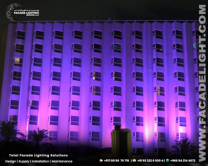 facade lighting chealsea plaza