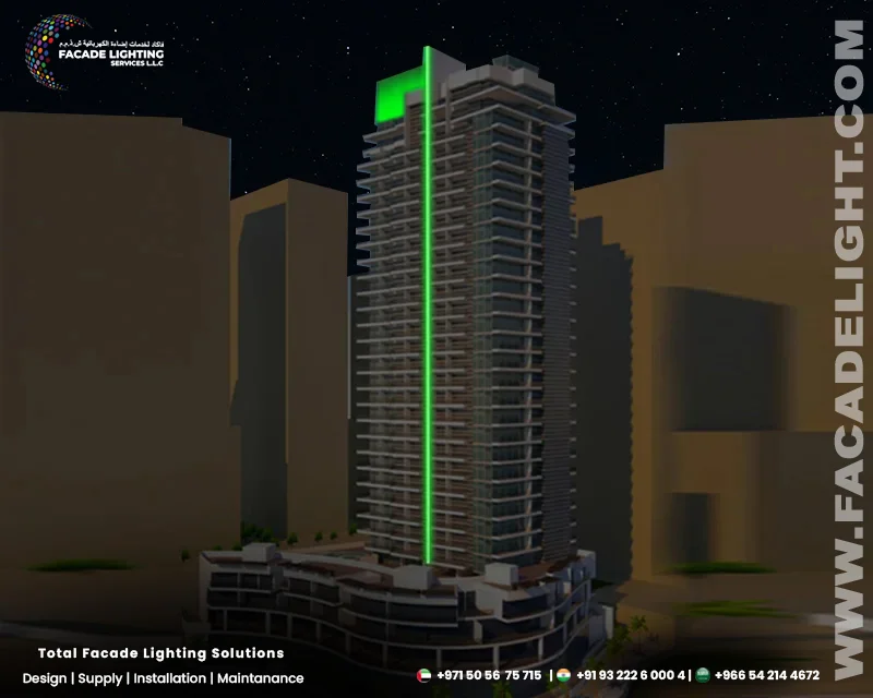 facade lighting continental tower