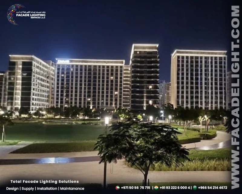 facade lighting dubai hills park