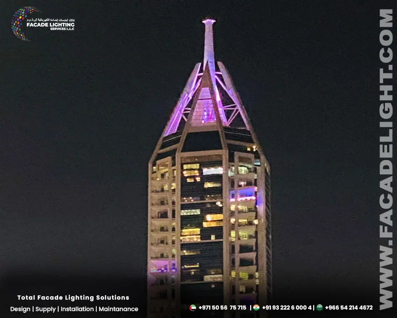 facade lighting marina tower