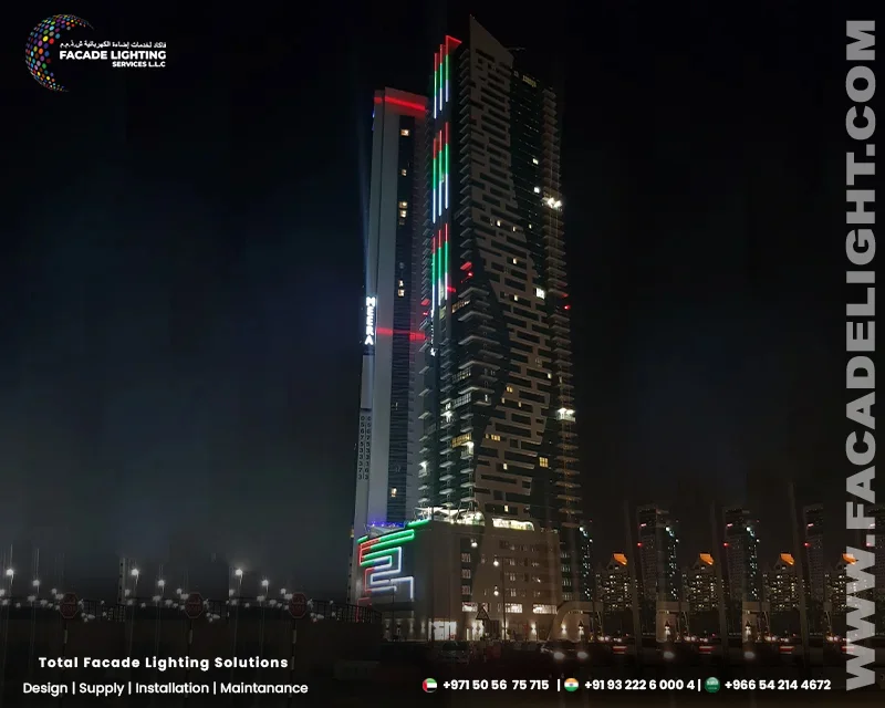 facade lighting saraya tower