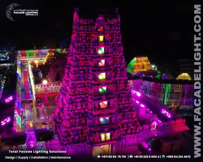 facade lightings india kanaga durga temple