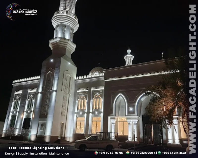 facade lights hassan abdulla mosque