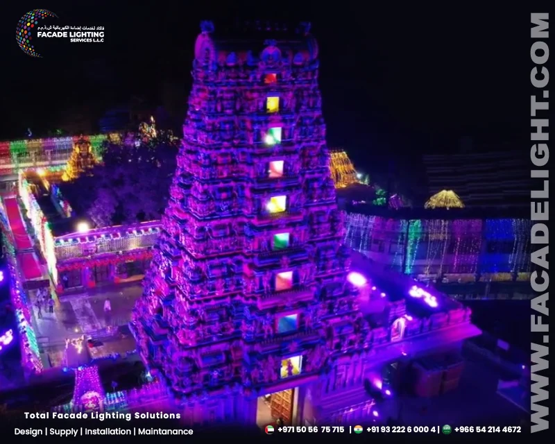 facade lights india kanaga durga temple