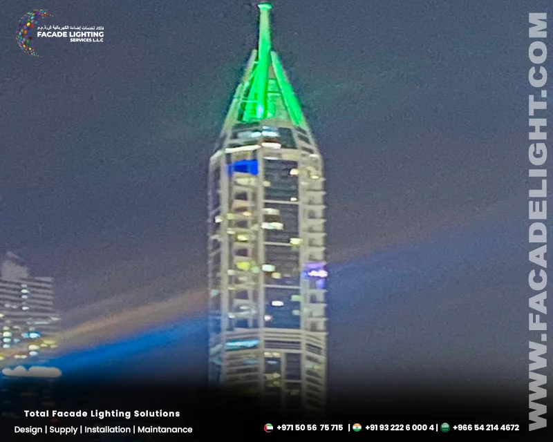 facade lights marina tower