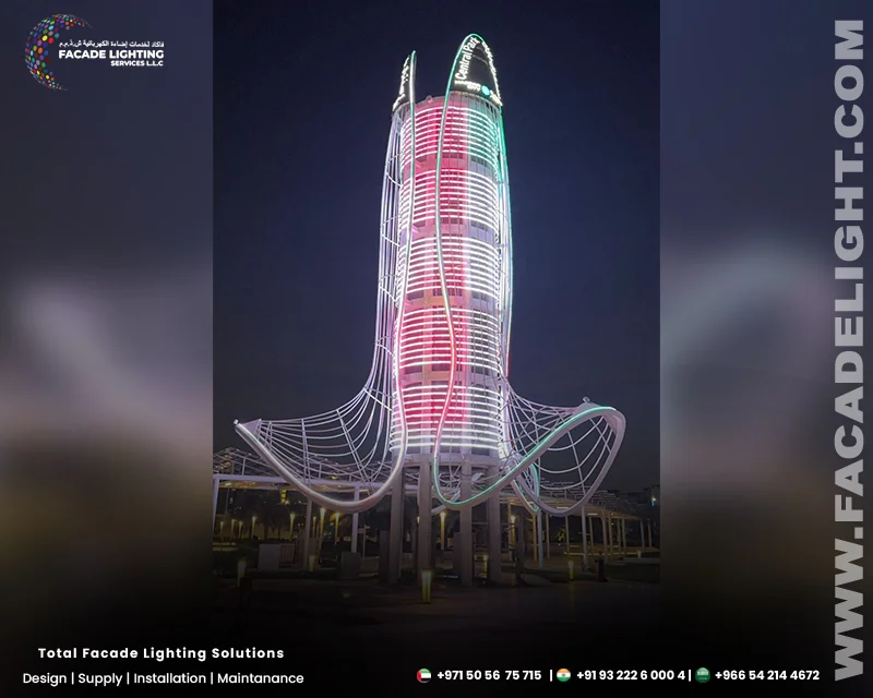 facade lights masdar central park