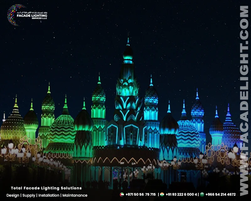 global village facade lightings