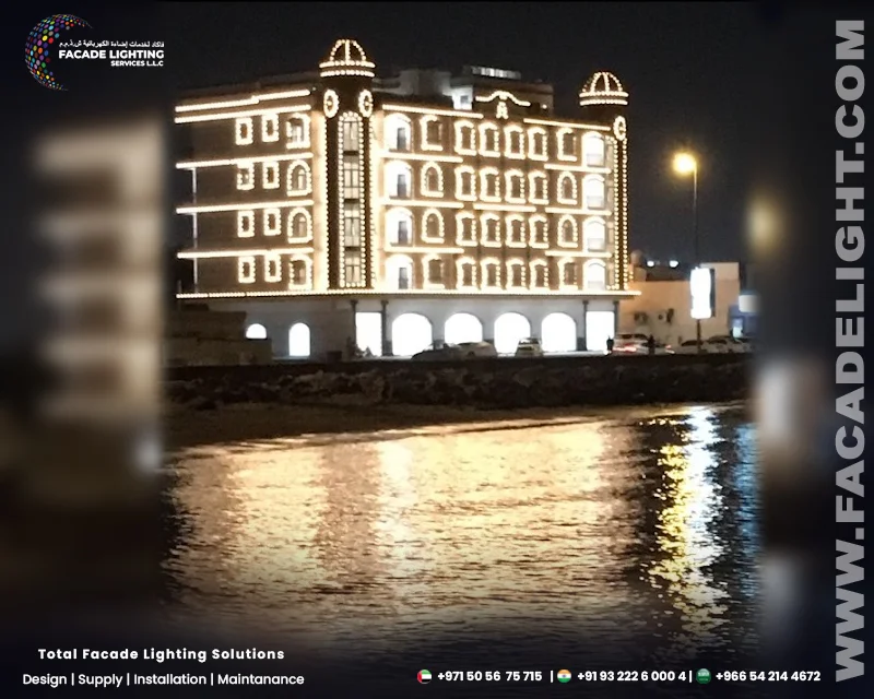 great wall hotel facade lighting
