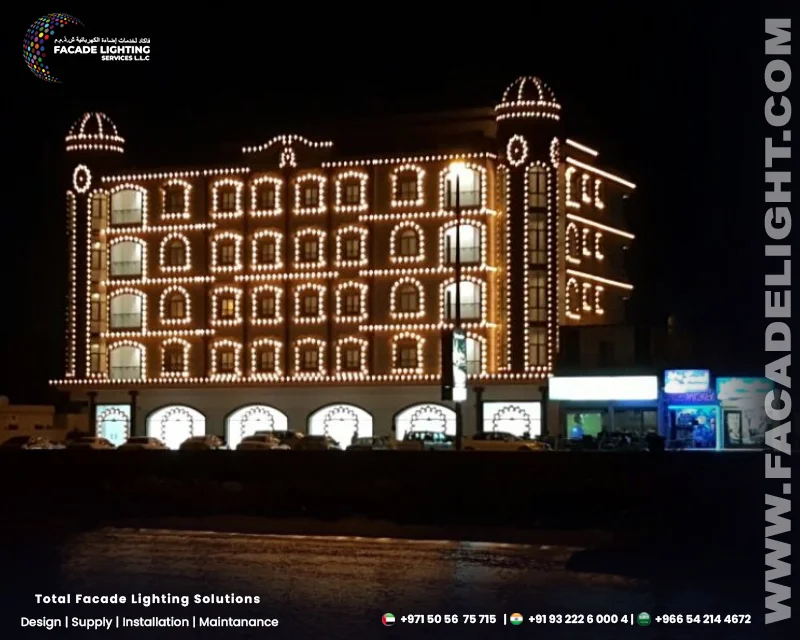 great wall hotel facade lightings